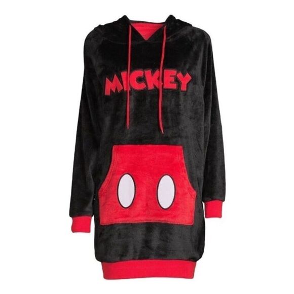 Mickey Mouse Disney Oversized Super Soft Blanket Hoodie Night Gown size Medium - Picture 9 of 10